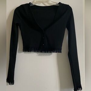 Elegant Black Kids Cardigan